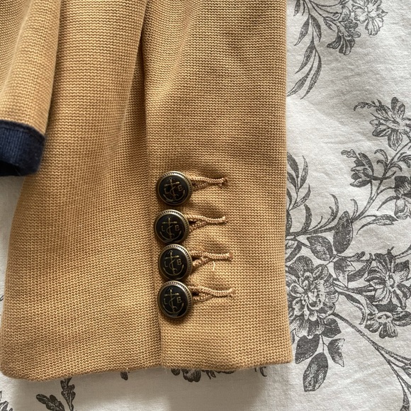 Lands’ End Sport Cotton Knit Nautical Blazer - Picture 7 of 9